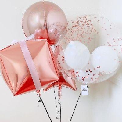 立體玫瑰金耐久球串 - MR.Balloon 氣球先生官網