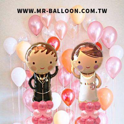 Q版站立新人婚禮佈置組 - MR.Balloon 氣球先生官網